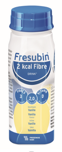 Fresubin 2 kcal Fibre Drink, Vainilla - Pack de 4 botella de 200ml