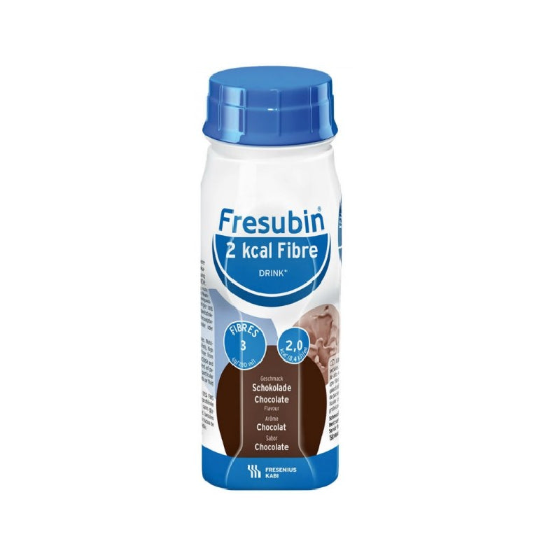 Fresubin 2 kcal Fibre Drink, Chocolate, Pack de 4 unidades